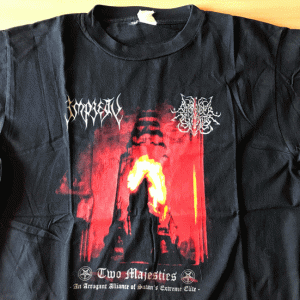 IMPIETY / SURRENDER OF DIVINITY "Two Majesties" split T-shirt